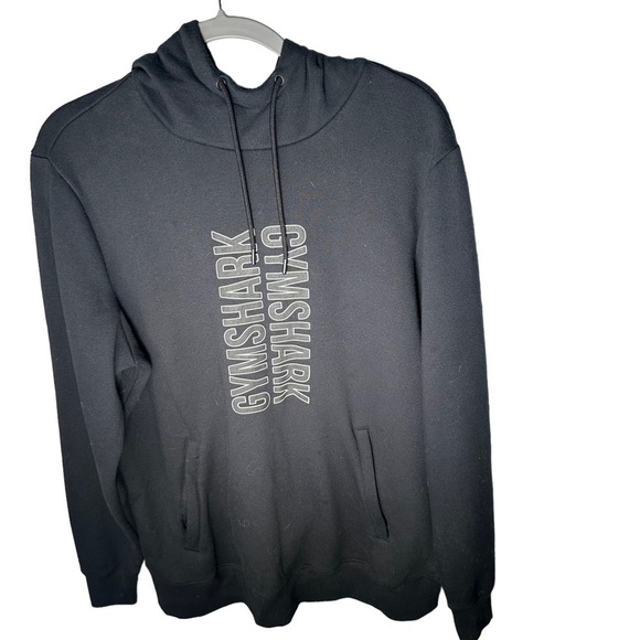GYMSHARK Men’s Pullover Hoodie Size Large Black - Picture 4 of 7